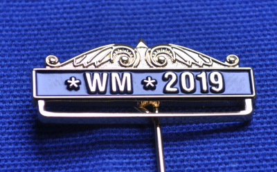 Breast Jewel Top Date Bar - WM 2019 - Blue Enamel